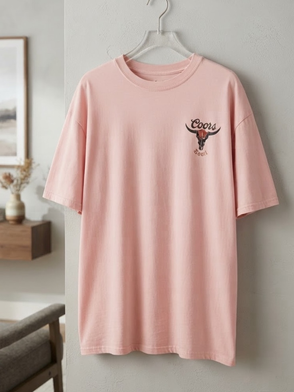 Coors Banquet Pink Short-Sleeve Crewneck T-Shirt
